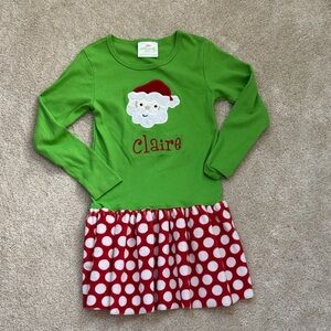 Lolly Wolly Doodle Green and Red Polka Dot Dress - 2 Dress with the name “Claire